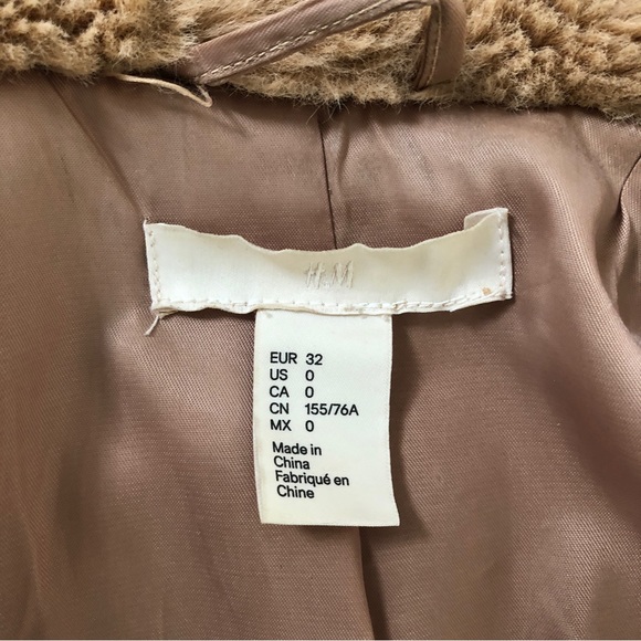 Faux Fur Teddy Bear Jacket | XS | H&M - Picture 3 of 5
